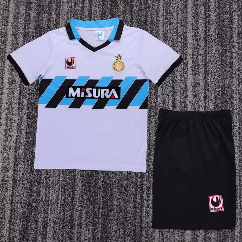 90 91 Inter Milan away children's retro set 90 91 国米 客场 孩子 复古套装