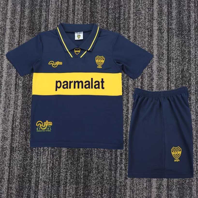 93 95 Boca Juniors home retro kid kits 93 95 博卡青年 主场 儿童套装