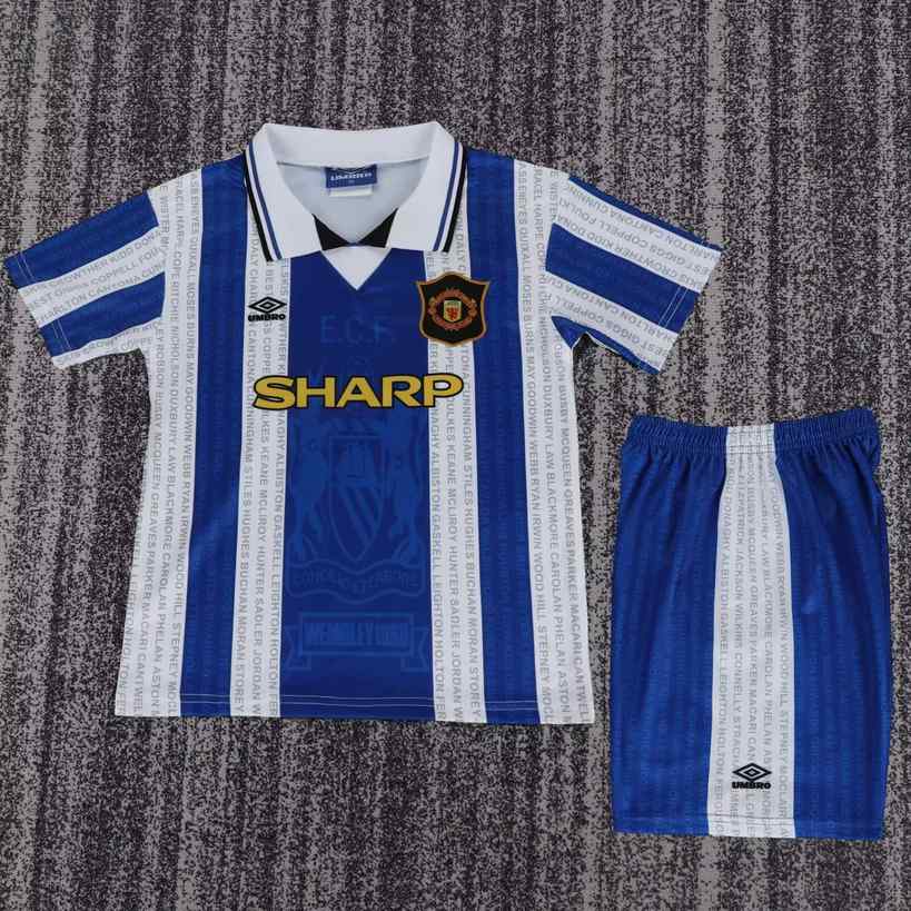 94 96 Man United third Away Retro Kids Kit 94 96 曼联 二客 复古 孩子套装