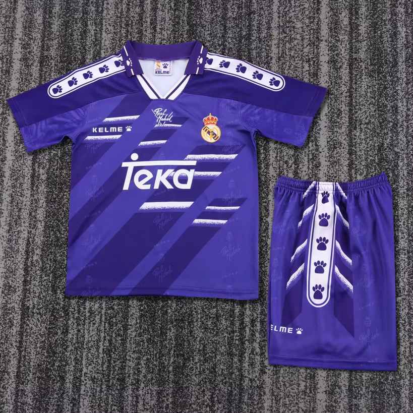 94 96 Real Madrid away kids kit Retro 94 96 皇马 客场 儿童套装
