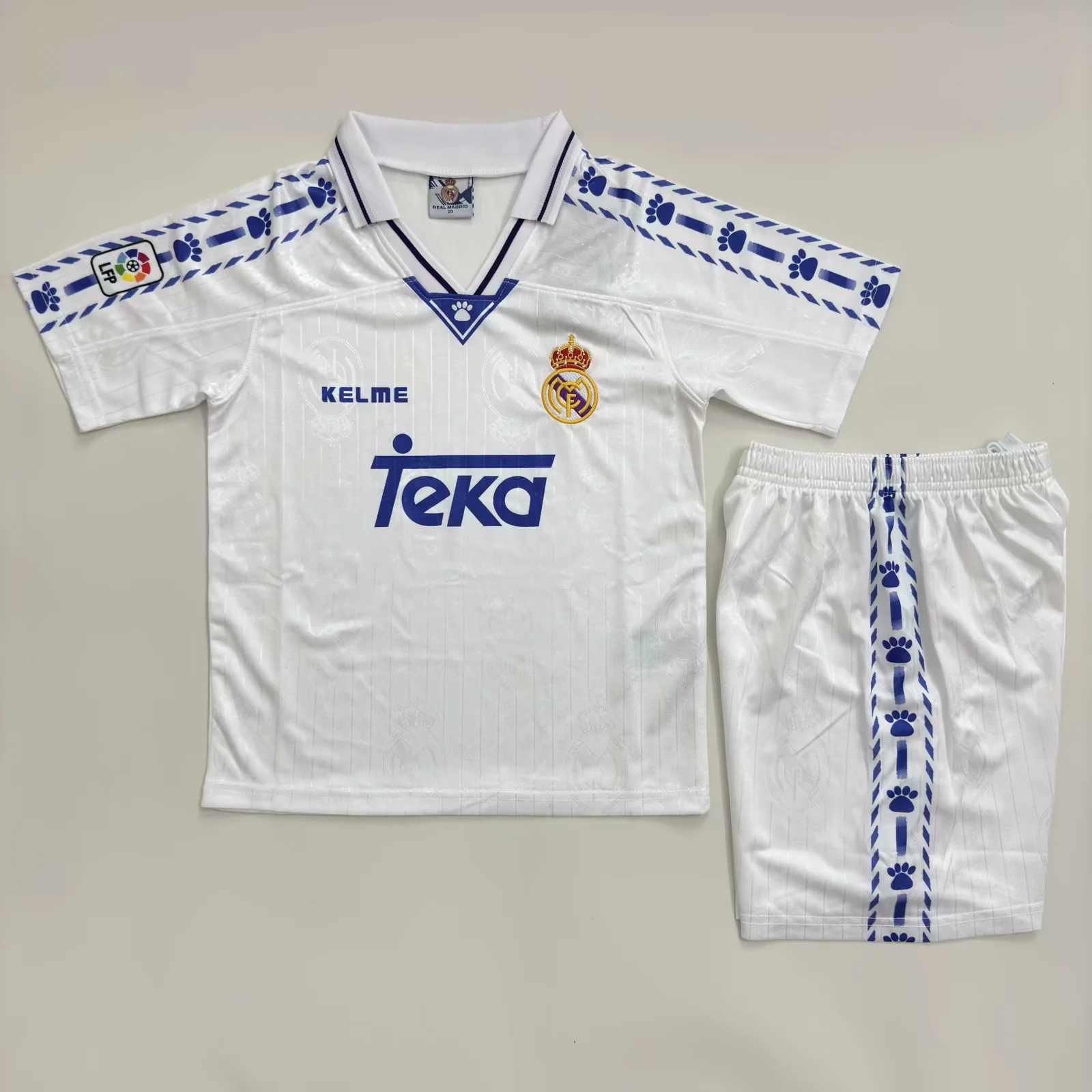 96 97 Real Madrid home kids kit Retro 96 97 皇马 主场 儿童套装