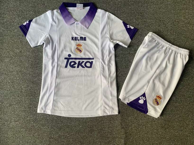 97 98 Real Madrid home kids kit Retro 97 98 皇马 主场 儿童套装
