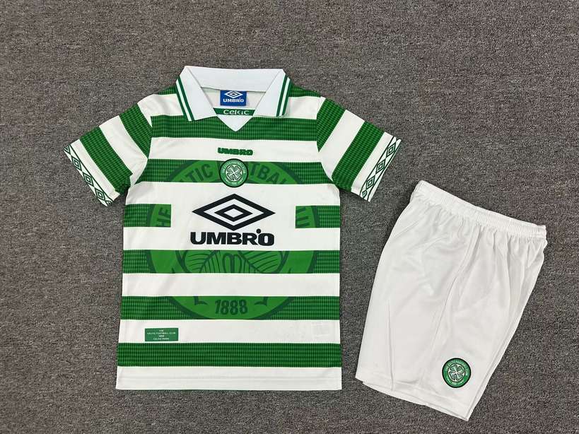 97 99 Celtic Home Retro Kids Kit 97 99 凯尔特人 主场 复古 孩子套装