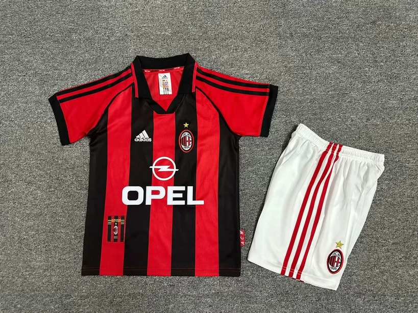 98 99 AC home kids kit Retro size 16-28 98 99 AC 主场 儿童套装