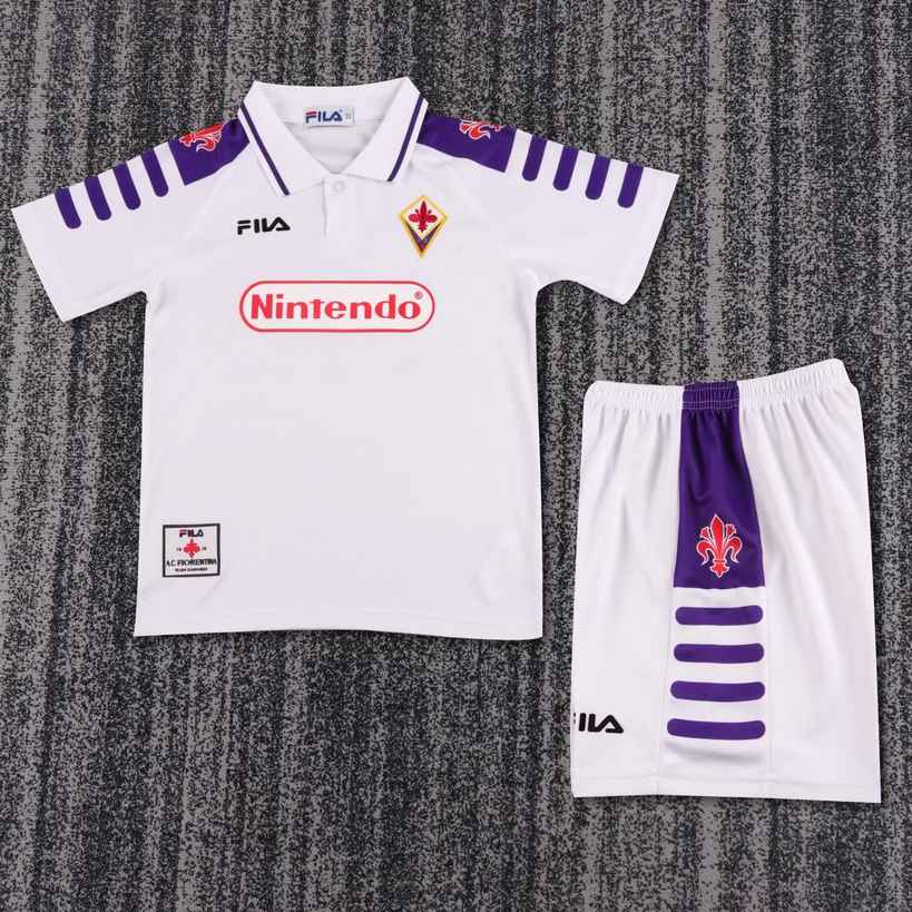 98 99 Fiorentina away kids kit Retro 98 99 佛罗伦萨 客场 儿童装