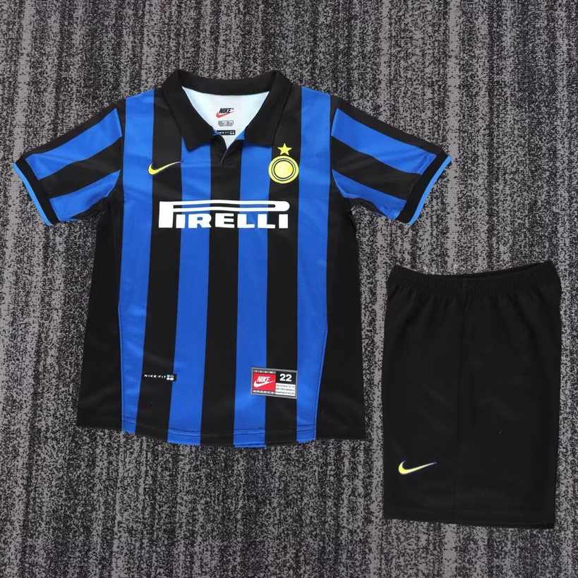 98 99 Inter Milan Home Children's Retro Set 98 99 国米 主场 孩子 复古套装
