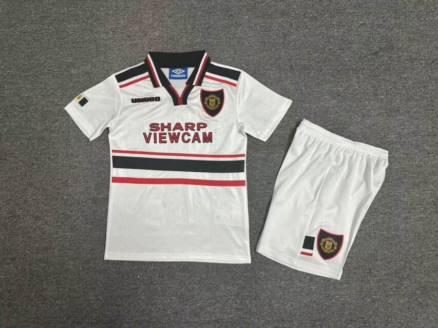98 99 Man United away children's retro set 98 99 曼联 客场 孩子 复古套装