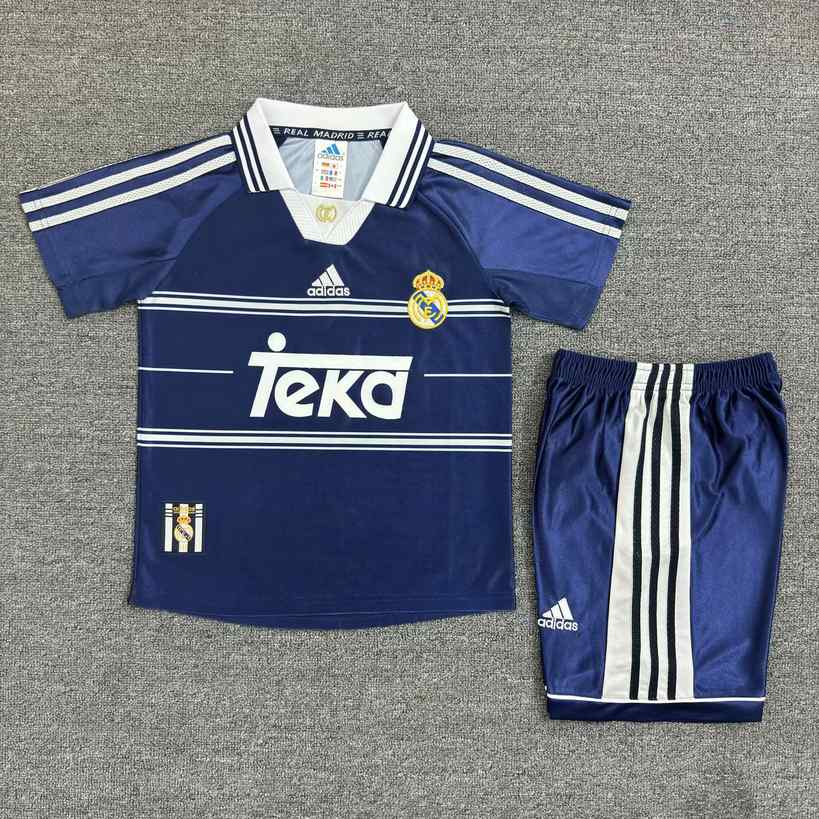 98 99 Real Madrid away kids kit Retro 98 99 皇马 客场 儿童套装