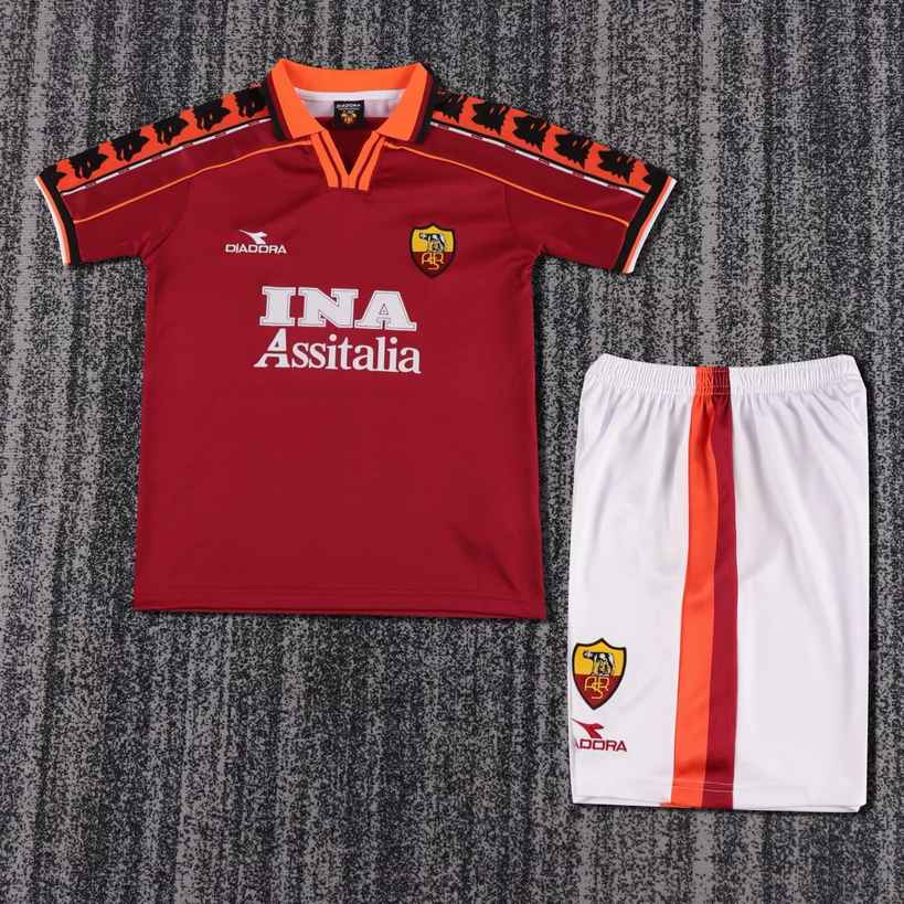 98 99 Roma Home Kids Retro suit 98 99 罗马 主场 孩子 复古套装