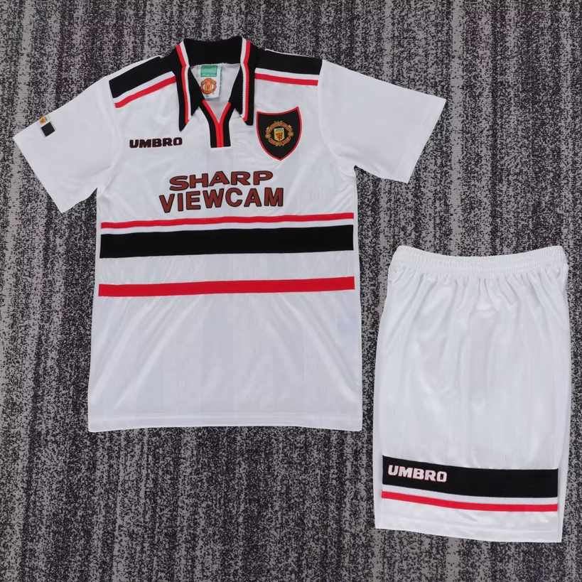 98 Man united away kid kits retro 98 曼联 客场 儿童套装