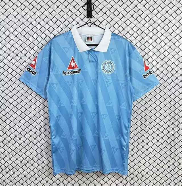 1996/97 Belgrano Light Blue Home Retro Soccer Jersey S-XXL