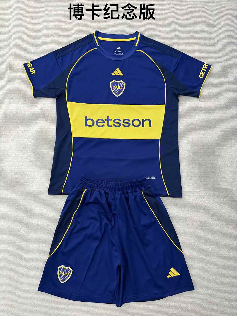 Ensemble de football enfant Boca Juniors anniversaire — 2026/27 · tailles 16–28