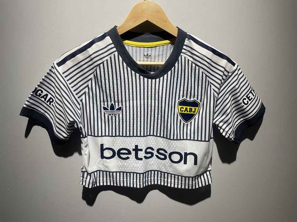 2026/27 Boca Juniors White Away Women's Crop Top Soccer Jersey S-2XL