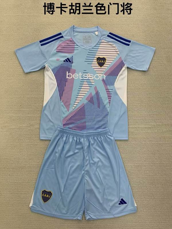 24-25 Boca blue goalkeeper kid kit