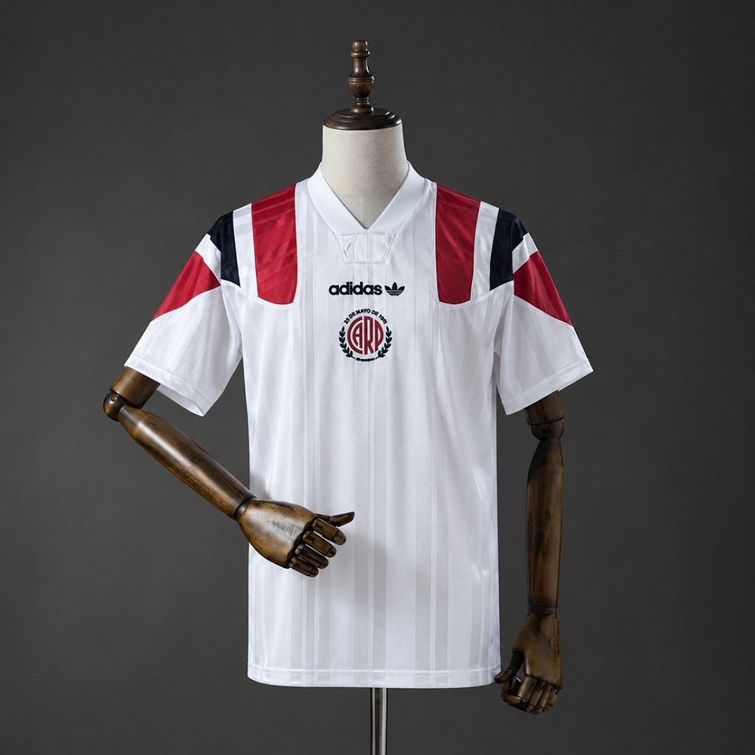 Maillot de football River Plate blanc EQT — 2026/27 · Rétro · tailles S–4XL