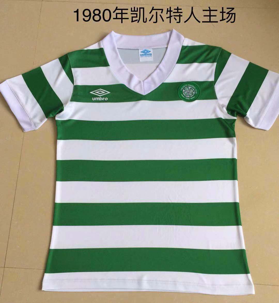 1980 Celtic home green and white