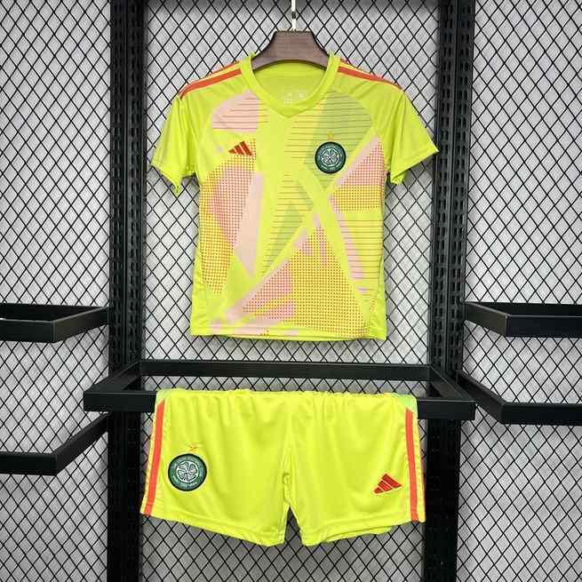24-25 Celtic yellow goalkeeper kid kit