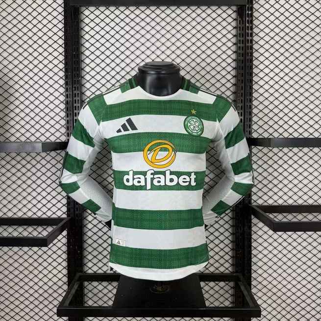 25-26 Celtic home long sleeve player version jersey