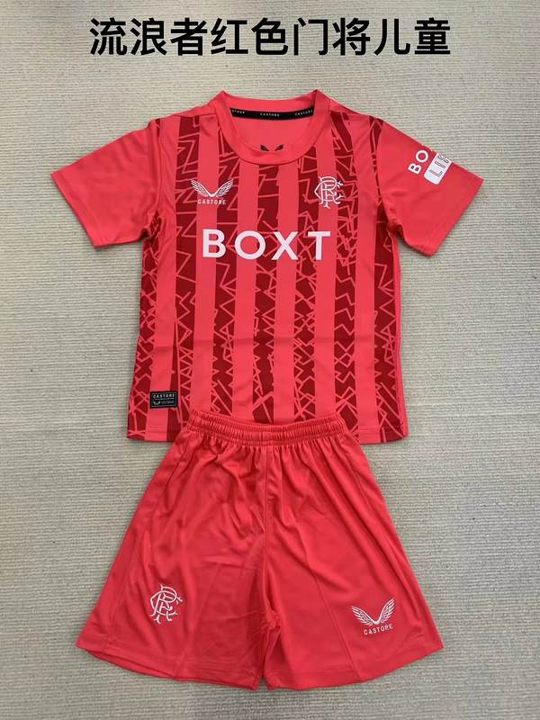 24-25 Rangers red goalkeeper kid kit