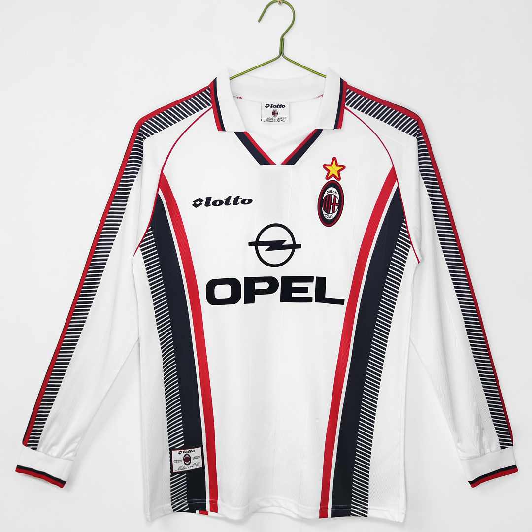 Maillot de football AC Milan — 1997/98 · Extérieur · Rétro · Manches longues · tailles S–XXL