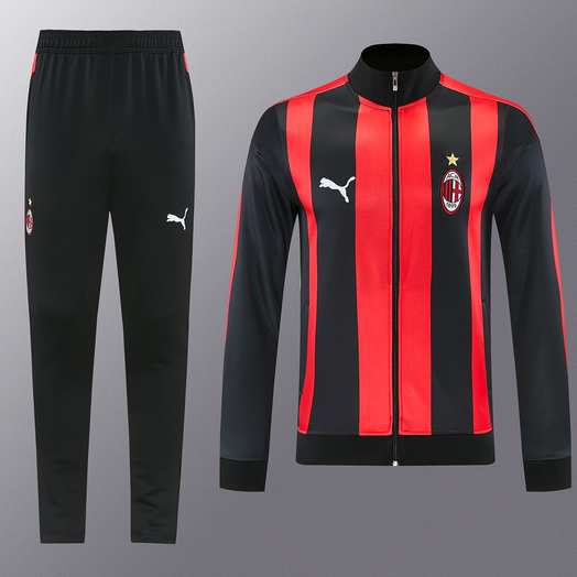 2026/27 AC Milan Black Red Long Sleeve Jacket Suit S-XXL