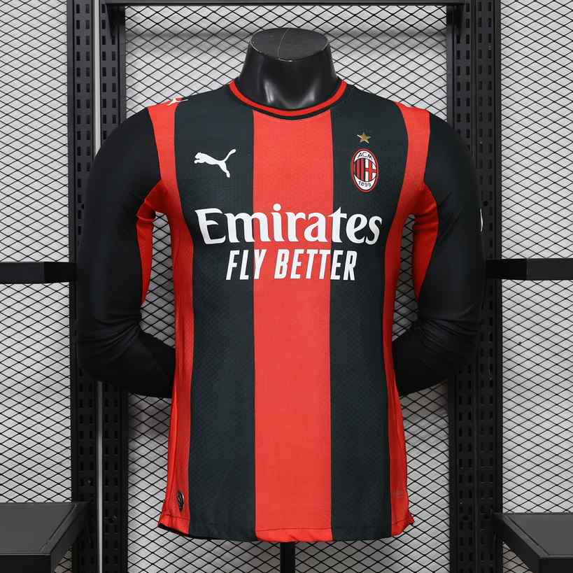 2026/27 AC Milan Home Long Sleeve Player Version Soccer Jersey S-2XL