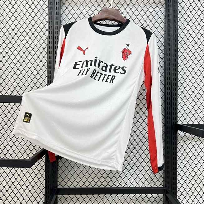 Maillot de football adulte AC Milan — 2025/26 · Extérieur · Manches longues