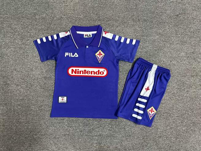 98-99 fiorentina home retro kid kits