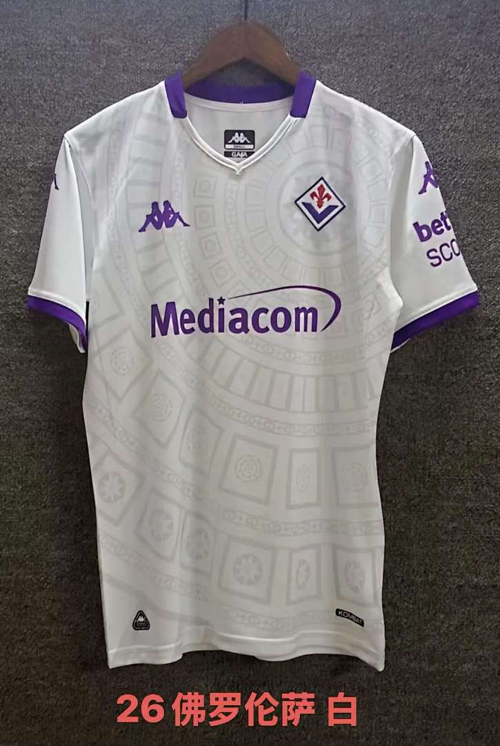 Maillot de football Fiorentina Florence — 2025/26 · Extérieur · tailles S–4XL