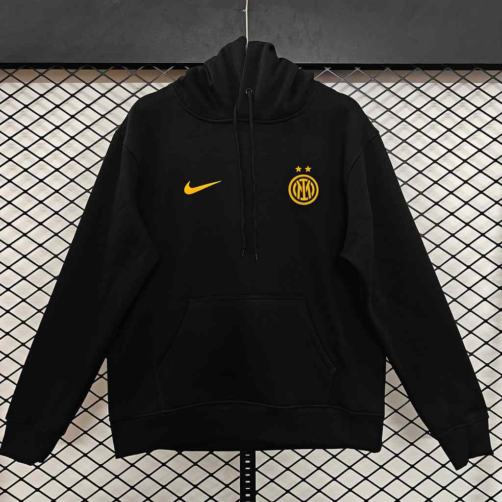 Sweat à capuche Inter Milan noir jaune — 2026/27 · tailles S–2XL