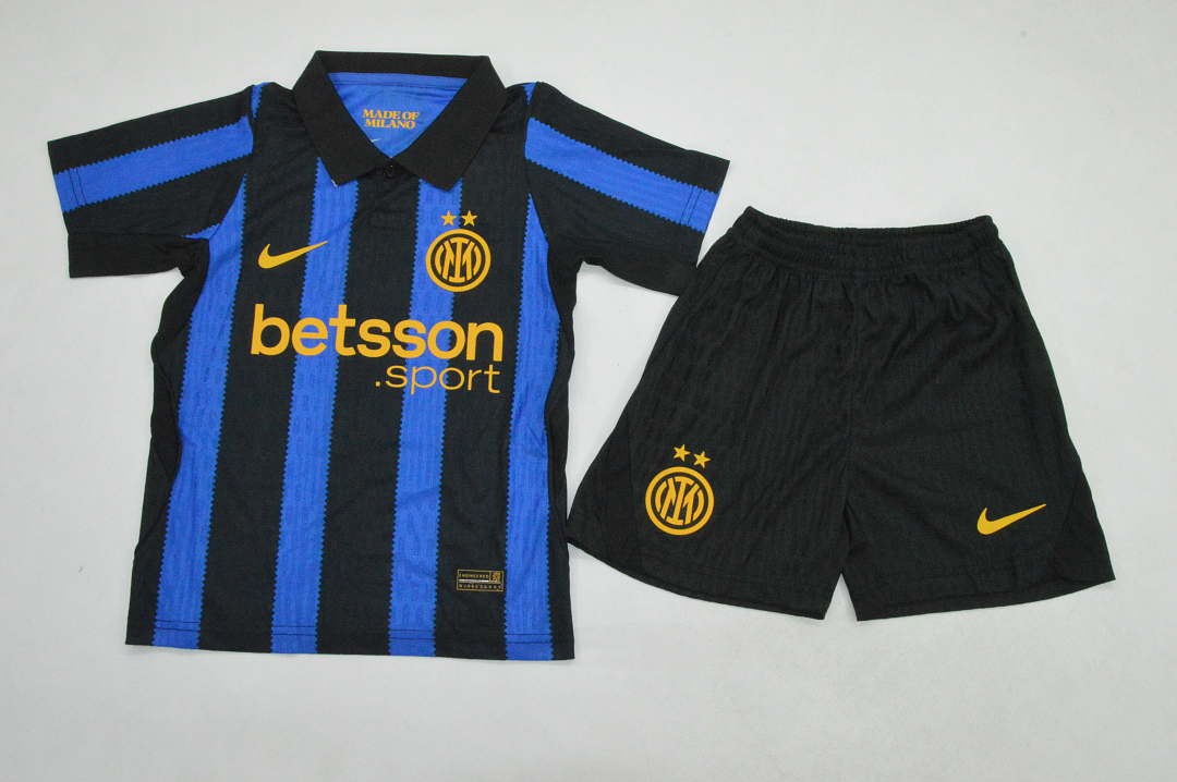 2026/27 Inter Milan Home Player Version Kids Kit Soccer Jersey 16-28