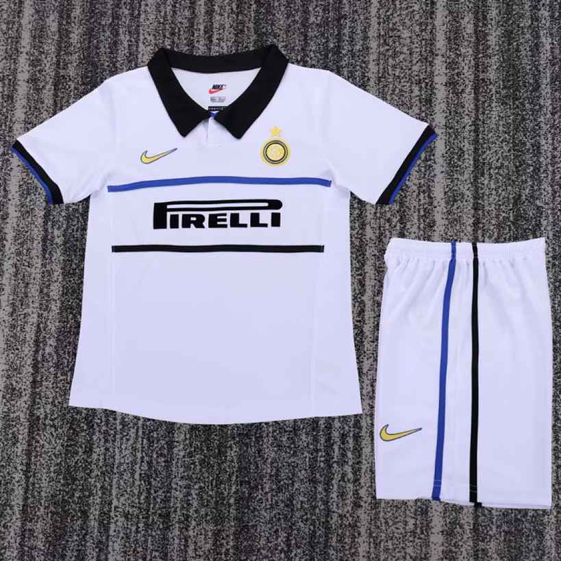 Ensemble de football enfant Inter Milan — 1998/99 · Extérieur · Rétro · tailles 16–28