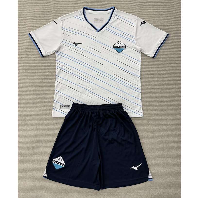 Ensemble de football enfant Lazio — 2026/27 · Extérieur · tailles 16–28