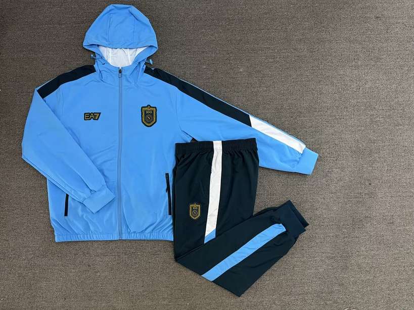 Sweat à capuche Napoli bleu clair — 2026/27 · tailles S–2XL