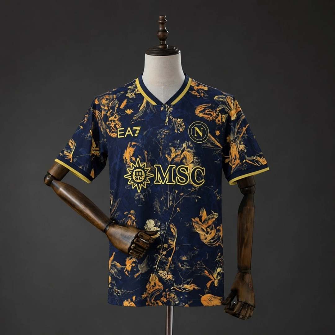 2026/27 Napoli Navy Blue Floral Pre-Match Soccer Jersey S-4XL
