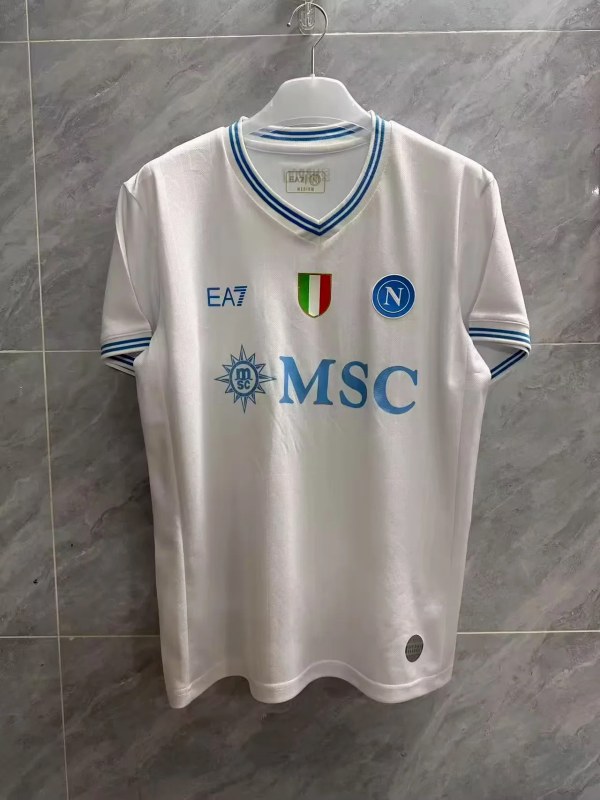 Maillot de football Naples Napoli Ligue des champions blanc — 2025/26