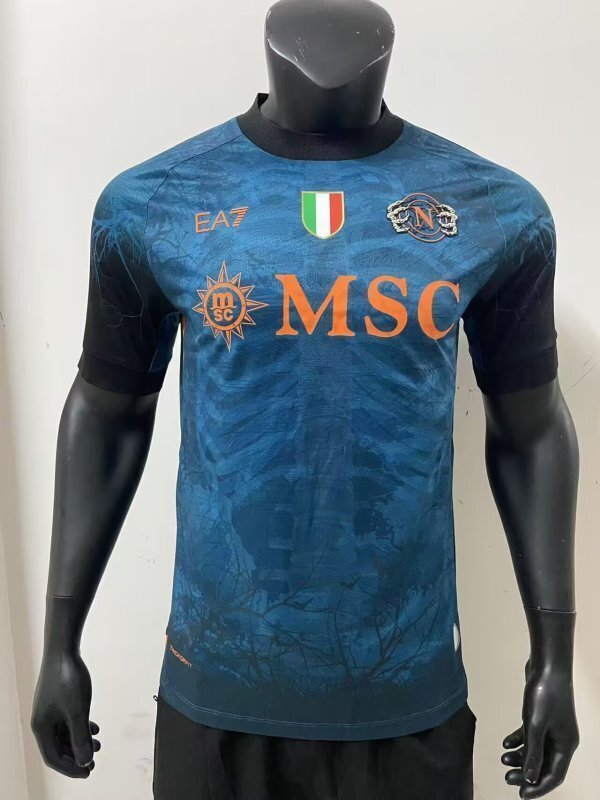 Maillot de football Naples Napoli Halloween version bleu marine joueur édition — 2025/26 · Version joueur · tailles S–2XL