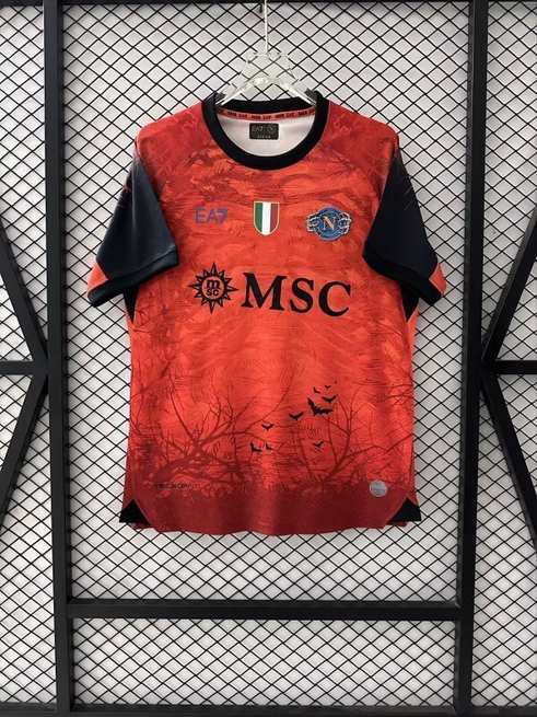 Maillot de football Naples Napoli Halloween version rouge — 2025/26 · tailles S–4XL
