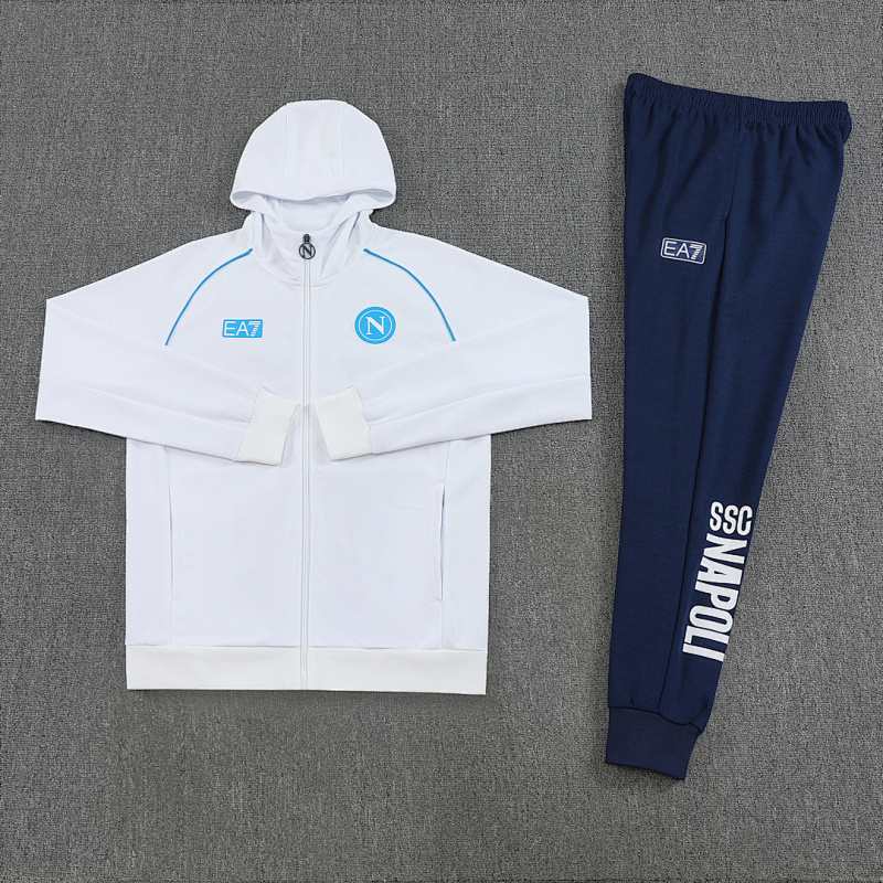 Napoli 2025-26 white hooded training suit S-XXL