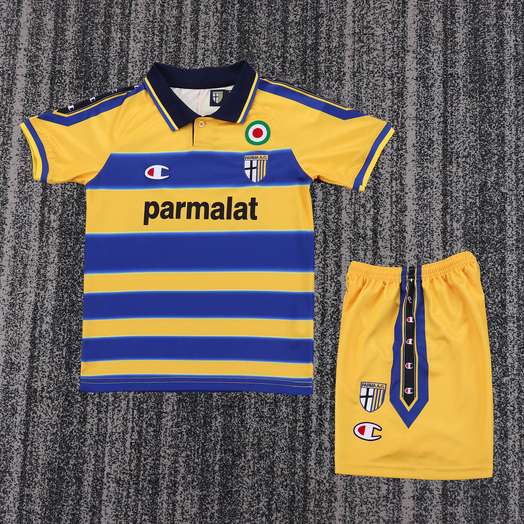 1999/00 Parma Calcio Home Retro Kids Kit Soccer Jersey 16-28