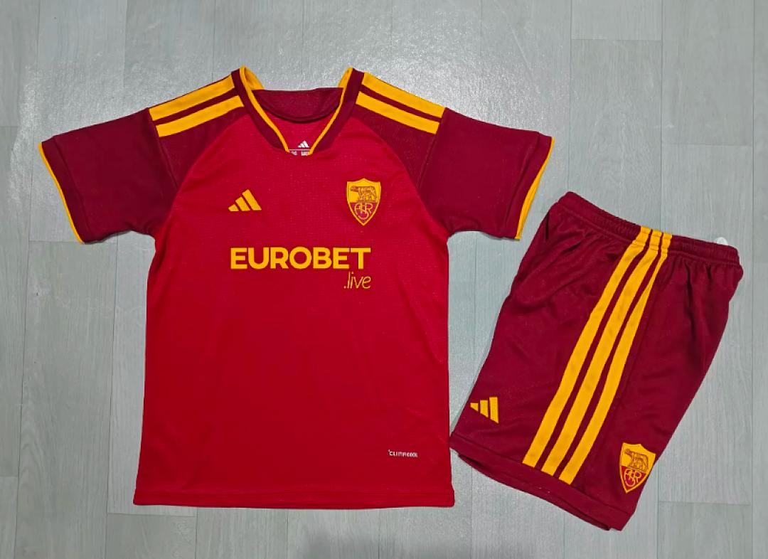 2026/27 AS Roma Home Kids Kit Soccer Jersey 16-28
