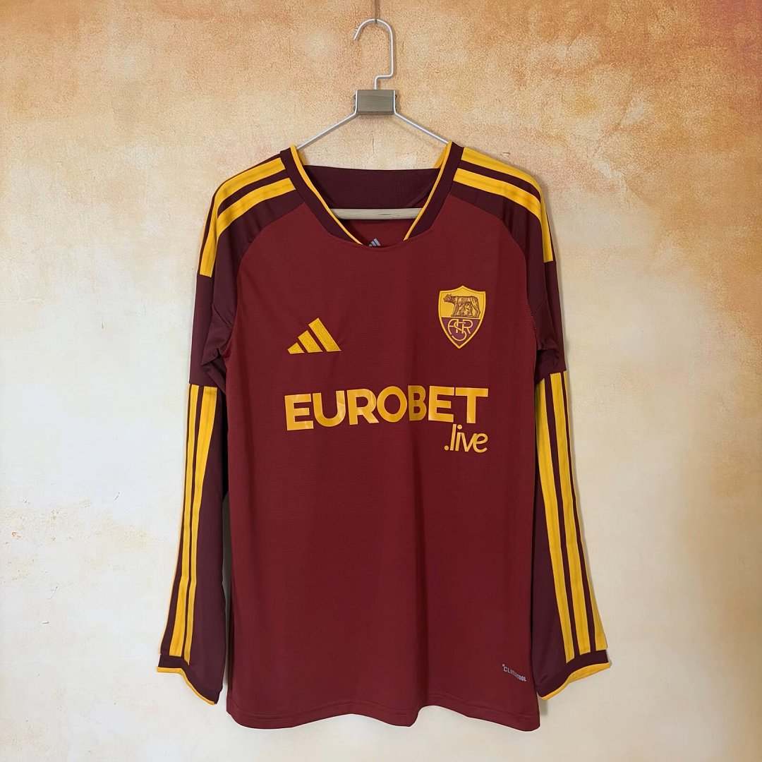 2026/27 AS Roma Home Long Sleeve Soccer Jersey S-2XL
