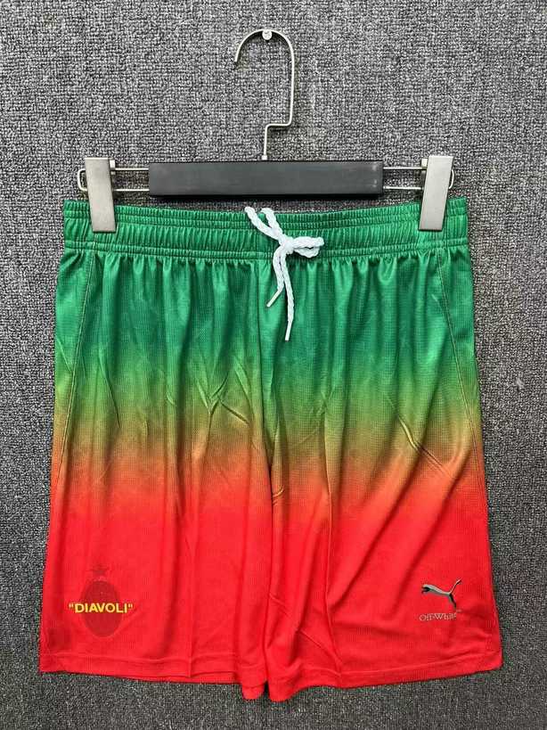 24 25 AC Milan fourth Away Green Red shorts 24 25 AC米兰 三客 绿红 短裤