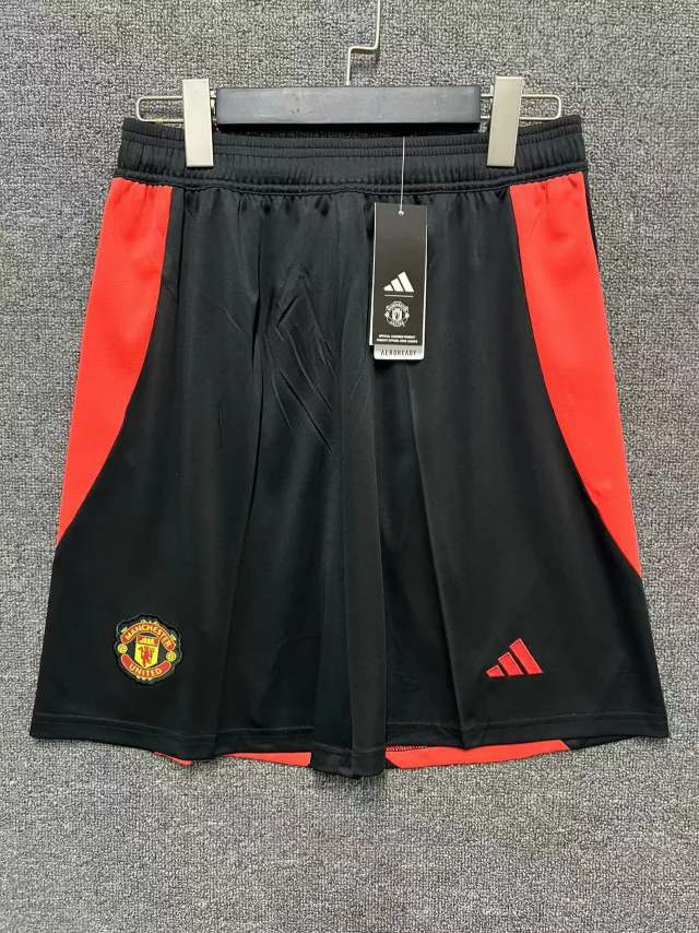 24 25 Man united home black shorts size S-2XL 24 25 曼联 主场 短裤