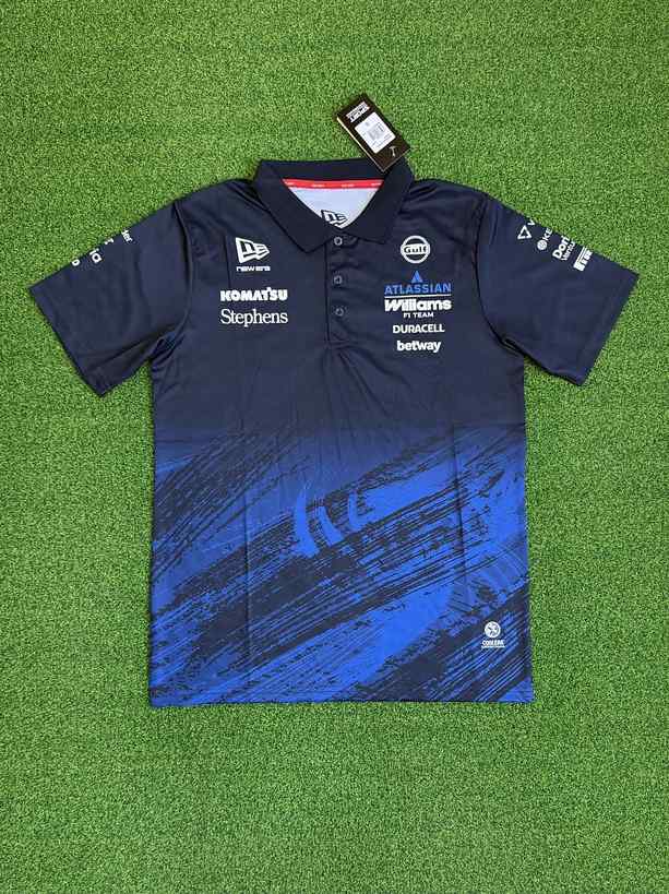 2026 Williams Blue and Black Polo F1 Jersey S-4XL