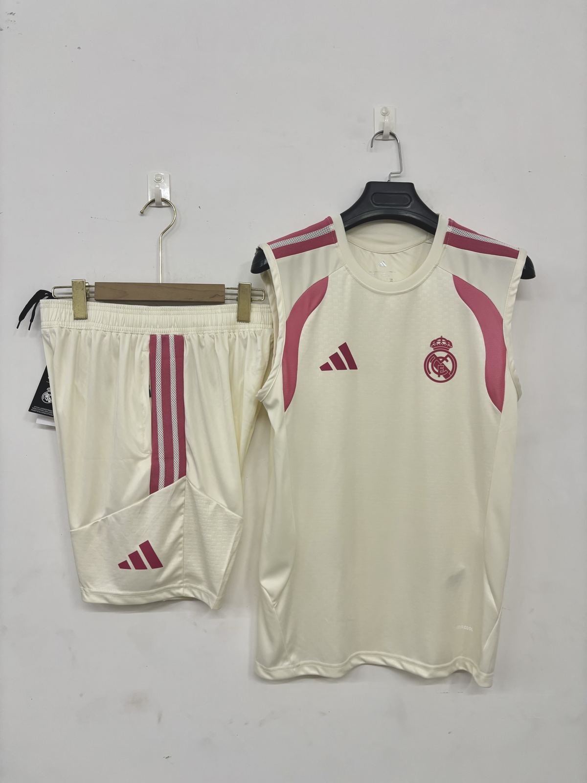 26 27 Real Madrid vest training suits 26 27 皇马 米白色 背心 训练服 S-3XL