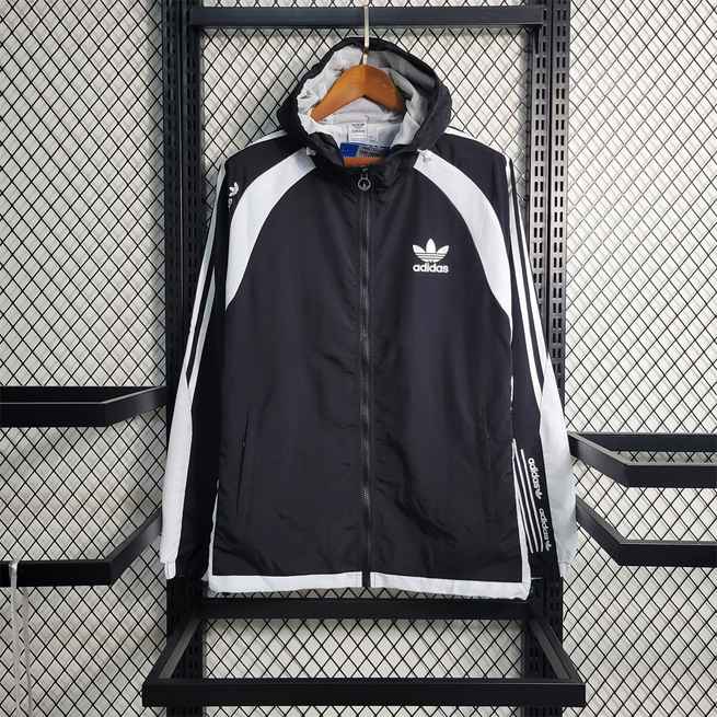 2023 Windbreaker Adidas Black and White