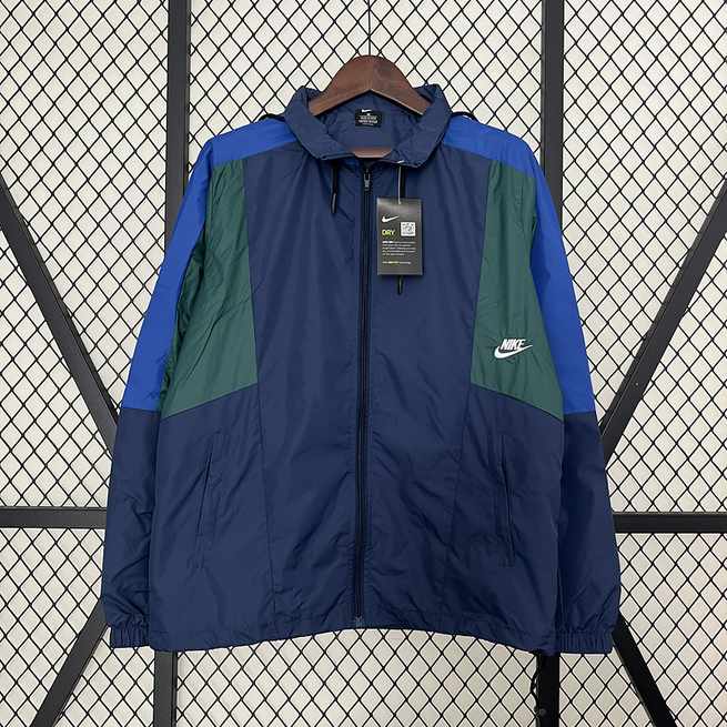 2024 New dark blue and green windbreaker