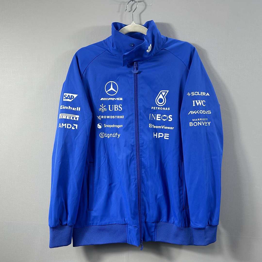 Coupe-vent Mercedes bleu F1 — 2026 · tailles S–3XL