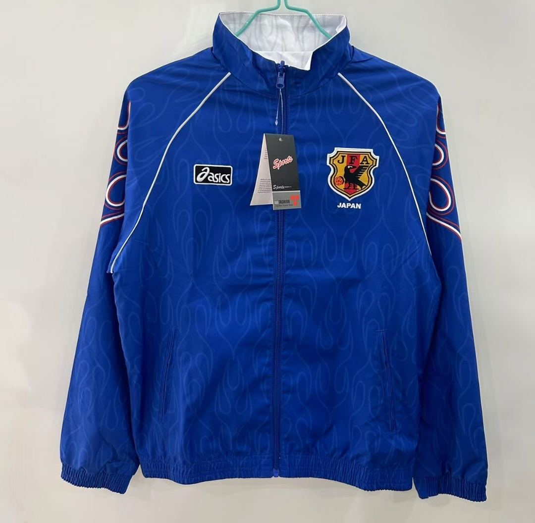 1998 Japan blue white Windbreaker Jacket Retro size S-2XL 1998 日本 双面穿 风衣